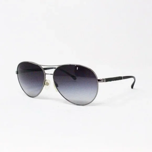 CHANEL | Accessories | Chanel 354 Black Aviator Sunglasses  display picture 1